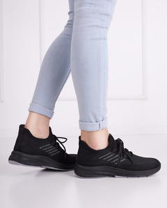 Tirre Chaussures de sport à enfiler noires pour femmes - Chaussures