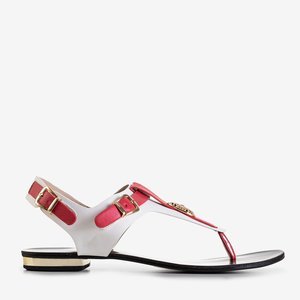 Tongs blanches pour femmes Oscy - Chaussures