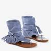 Tongs bleues avec tige Semara - Chaussures