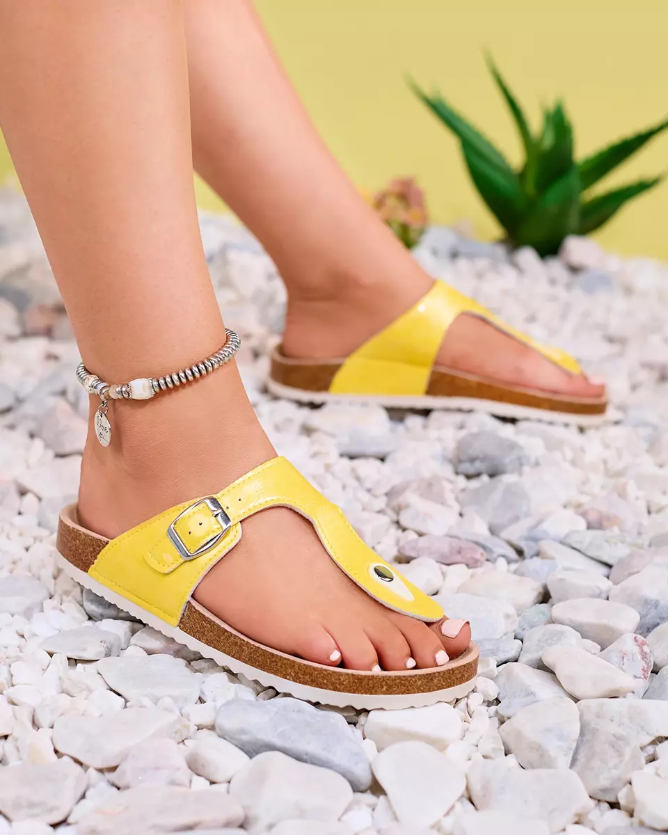 Tongs femme jaunes Elotsi - Footwear
