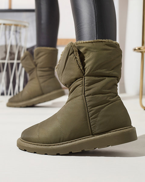 Vert foncé bottes pour femmes a'la bottes de neige Kalioli Footwear