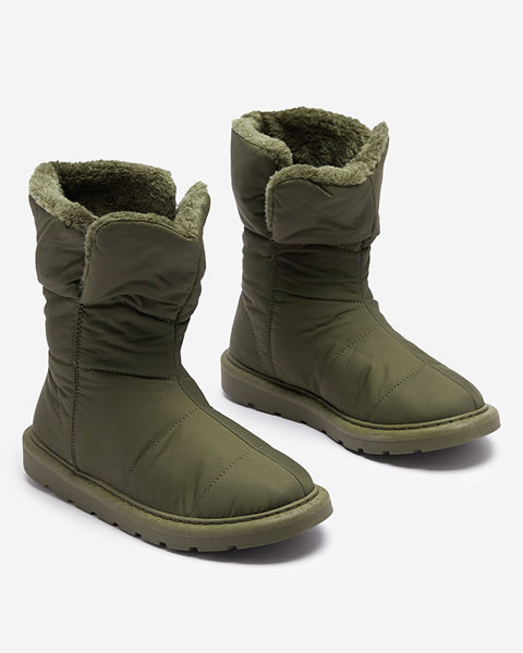 Vert foncé bottes pour femmes a'la bottes de neige Kalioli Footwear