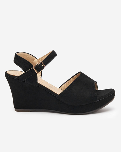 Sandales compensées noires pour femmes Nalem - Footwear