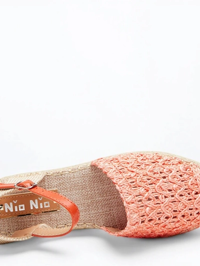 Espadrilles femme orange avec ajouré Triumf - Footwear