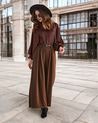 Royalfashion Pantalon large pour femme
