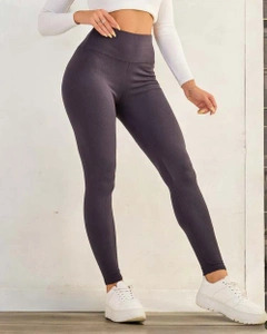 Royalfashion Leggings en coton côtelé pour femme