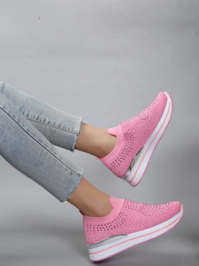 Chaussures de sport à enfiler Royalfashion pour femmes avec des strass Ceromie