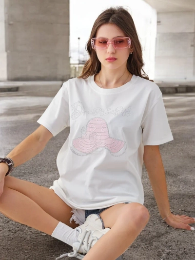 Blouse en coton pour femmes Royalfashion avec imprimé