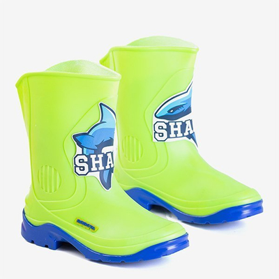 Bottes de pluie pour enfants Happy Baby vertes et bleues - Footwear