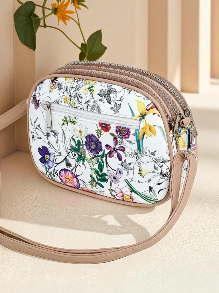 Royalfashion Petit sac à main pour femme en cuir écologique Floriana