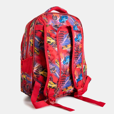 Sac à dos garçon rouge avec imprimé voiture - Sacs à dos