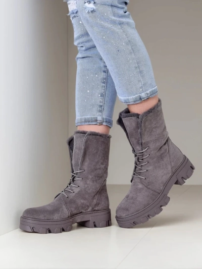 Royalfashion Bottines à lacets pour femmes Cavenma