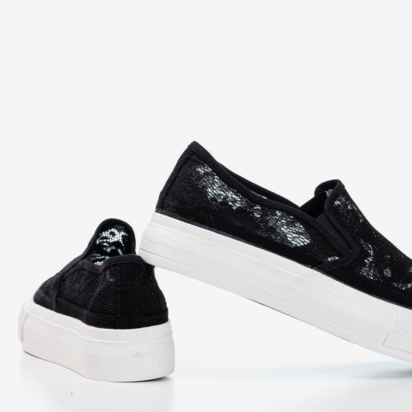 Dentelle noire à enfiler sur Presilla - Chaussures 1