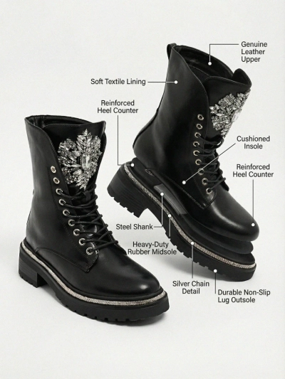 Bottines pour femmes en cuir écologique Evinell