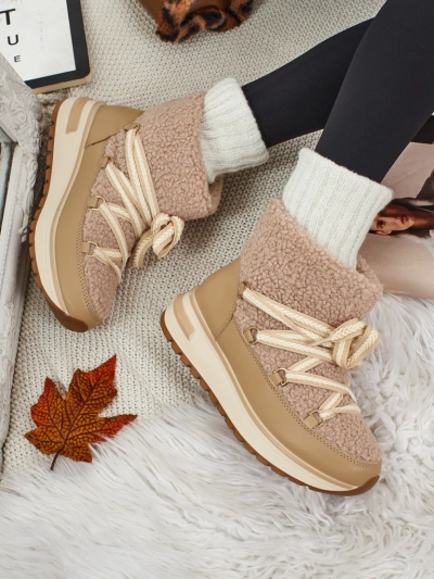 Bottes pour femmes style bottes de neige avec fourrure Verruna