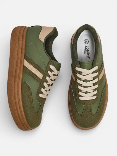 Baskets pour Femmes Flora Vertes Écologiques Confortables pour le Printemps