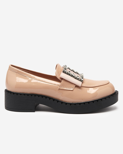 Chaussures laquées avec une boucle de couleur nude Fogim- Footwear