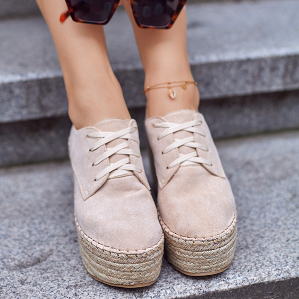 OUTLET Chaussures compensées beiges Jakaia - Chaussures