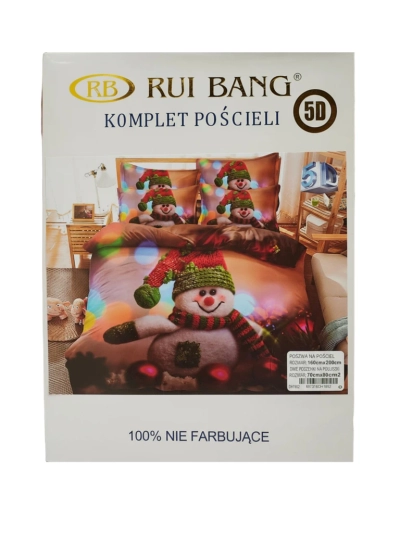 Royalfashion Linge de lit de Noël 160x200 ensemble 3 pièces