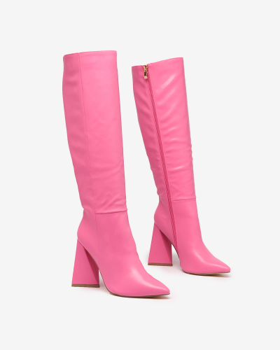 Royalfashion Bottes à triple talon pour femme Fuchsia Lebrabi