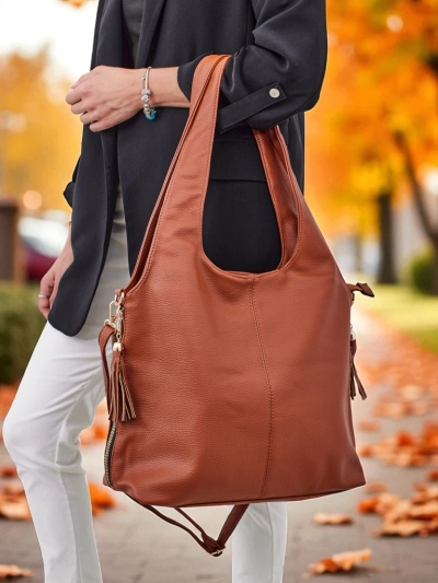 Grand sac shopper pour femme en cuir écologique Crystal Haven