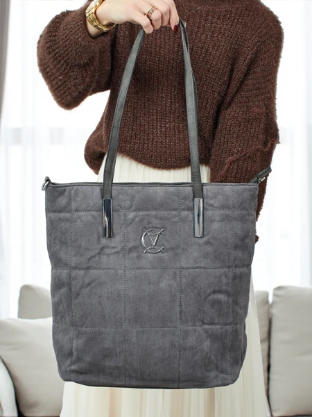 Sac à main shopper pour femmes Caryenne en éco-daim