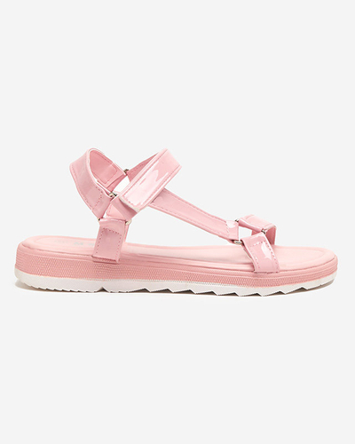 Rose Sandales plates Hereris pour femmes - Chaussures