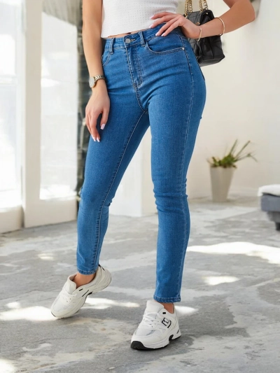 Royalfashion Jeans skinny en coton pour femme