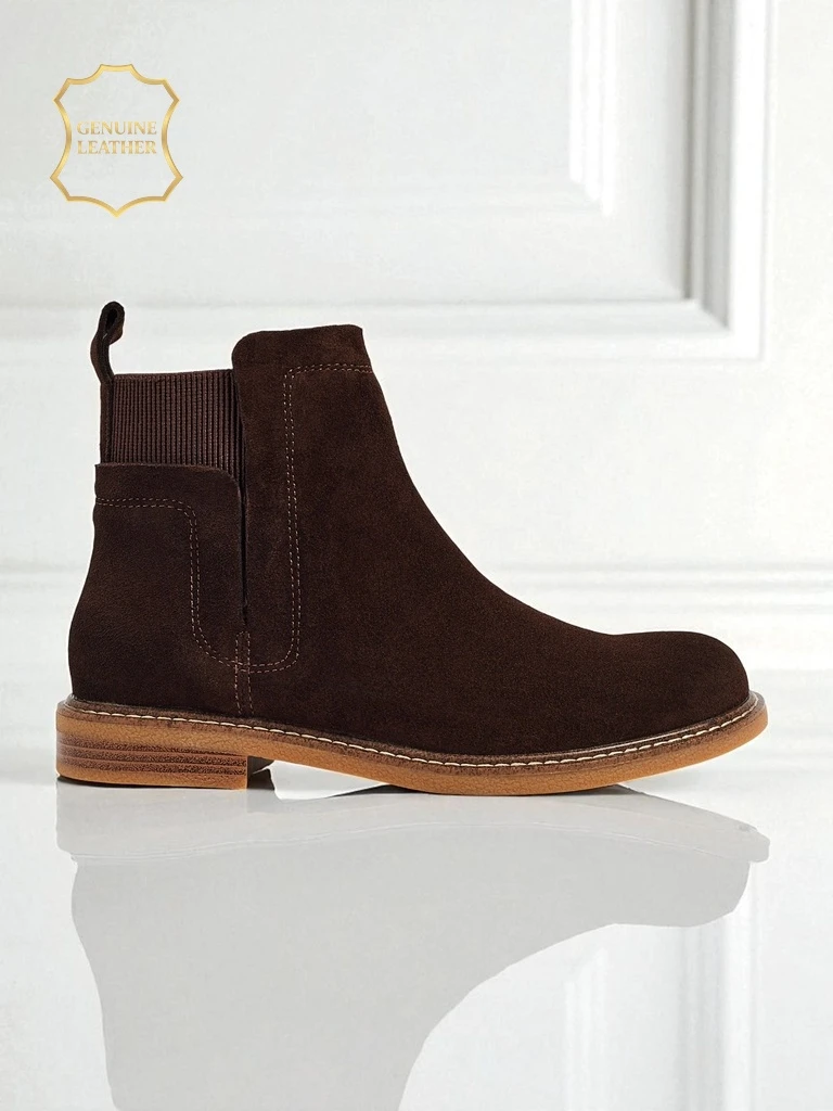 Bottines Altesse en Daim Brun Foncé