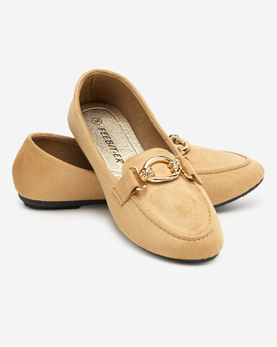 Mocassins en éco-daim beige Brussi - Footwear