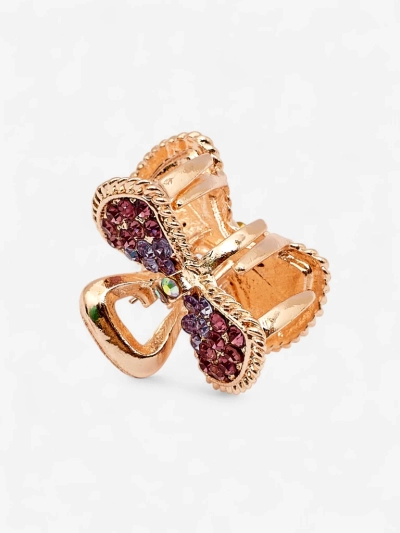 Royalfashion Barrette avec Strass Scintillante Torsadée