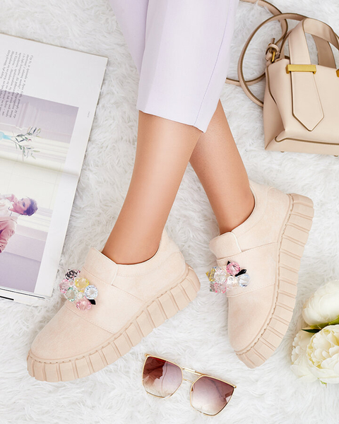 Royalfashion Demi chaussures de sport avec pierres colorées Resinello