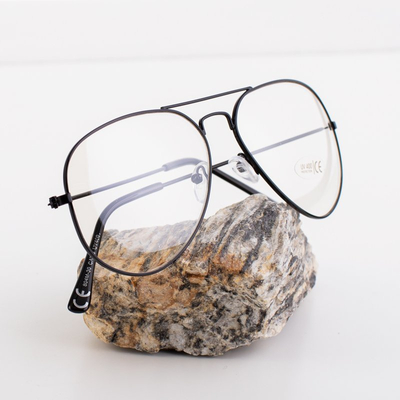 Lunettes de soleil transparentes à monture noire - Lunettes