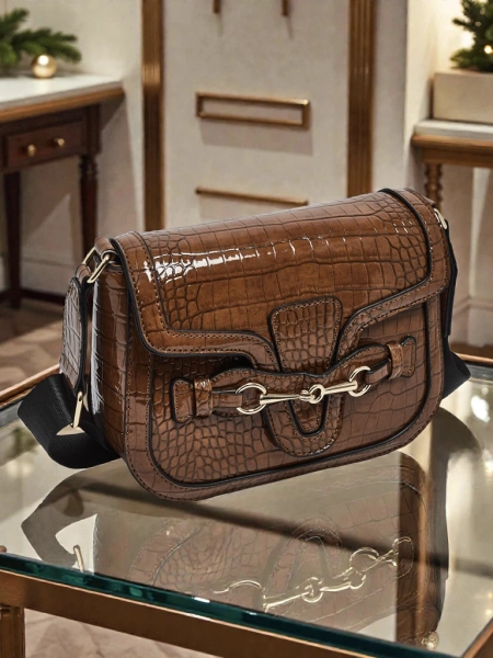 Sac à Main pour Femmes Aurora Marron Foncé Cuir Élégant