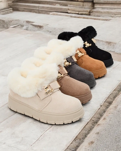 Royalfashion Bottes courtes pour femmes a'la bottes de neige Dobis