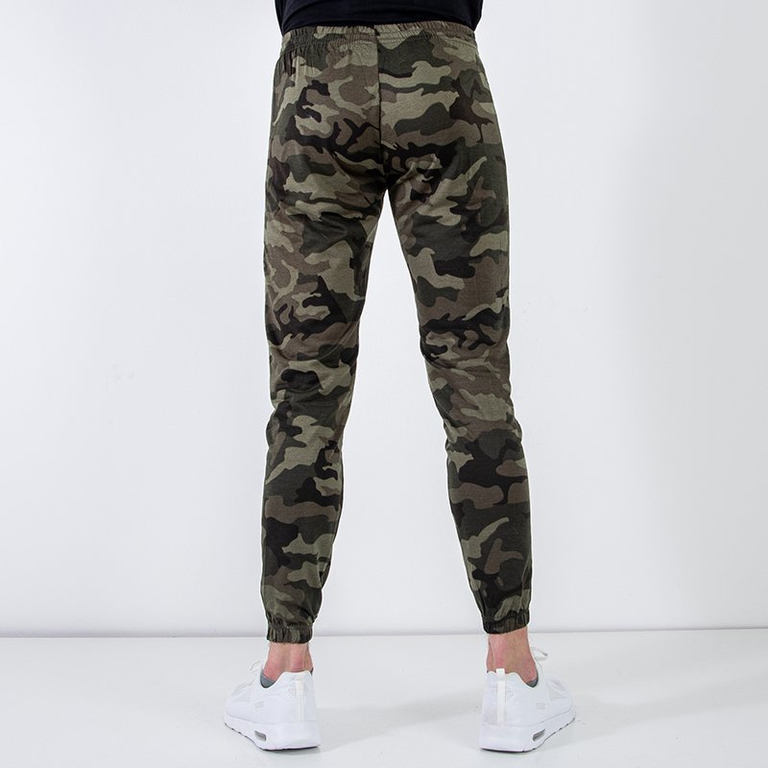 Pantalon de jogging homme vert foncé à imprimé argenté - Vêtements