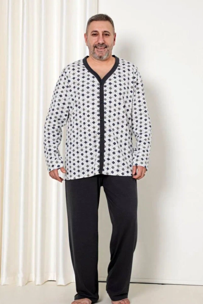 Pyjama en coton pour homme avec imprimé GRANDE TAILLE
