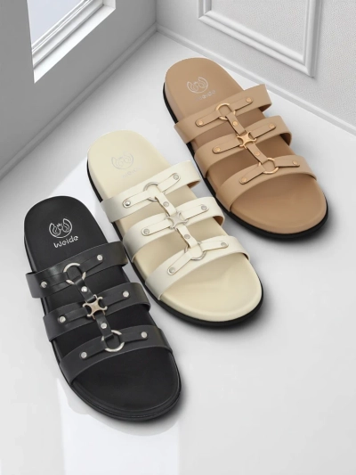 Royalfashion Claquettes pour femmes de style romain Roma