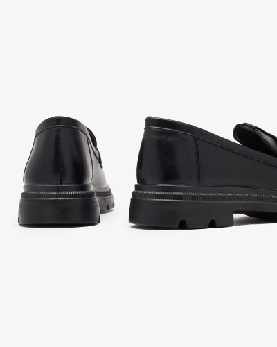 OUTLET Mocassins en cuir écologique noir pour femmes Raffivo - Footwear