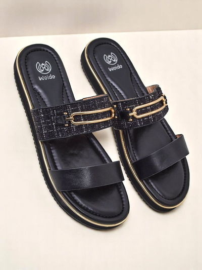 Royalfashion Chaussons à semelle plate pour femmes Mamma