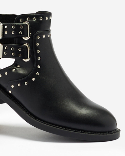 Bottes pour femmes noires avec découpes Dlagona- Footwear