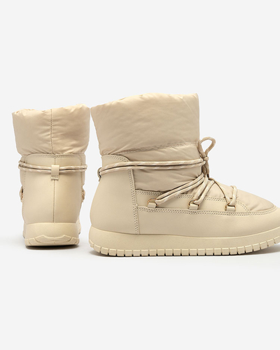 Royalfashion Bottes de neige à enfiler pour femme en couleur beige Iredas