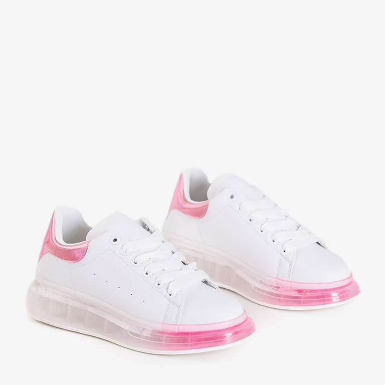 Baskets de sport femme blanches et roses Palmer - Footwear