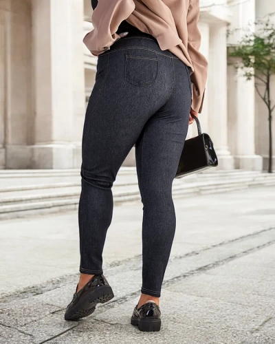 Royalfashion Pantalon Treggings Femme PLUS TAILLE Pantalon