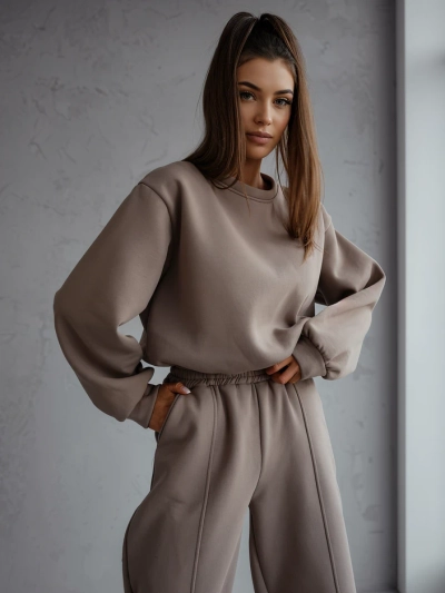 Royalfashion Ensemble de survêtement en coton pour femmes