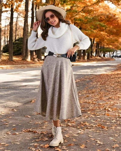 Jupe midi pour femmes de Royalfashion