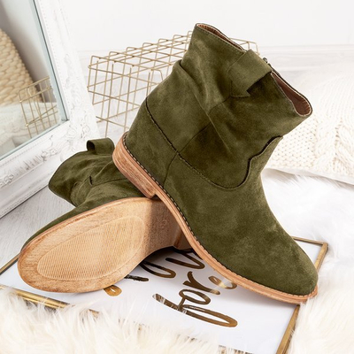 Bottes de cowboy vertes sur un coin couvert Astrit - Footwear