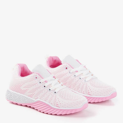 Baskets blanches et roses - Chaussures