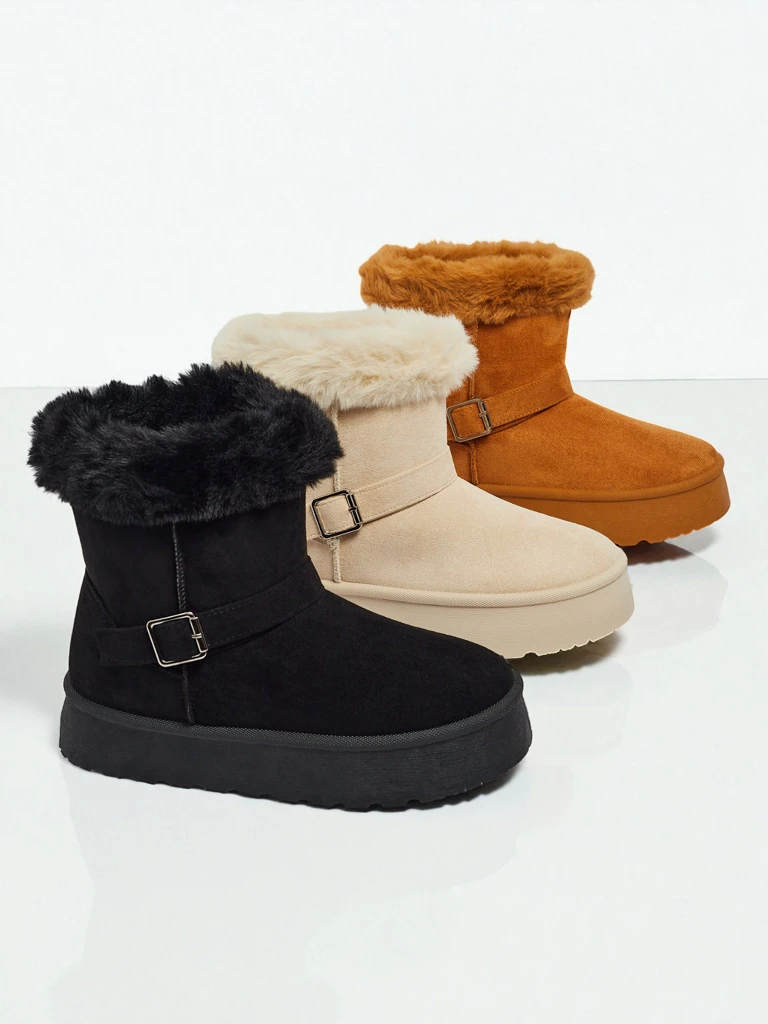 Royalfashion Bottes courtes de style bottes de neige pour femmes Myrelle