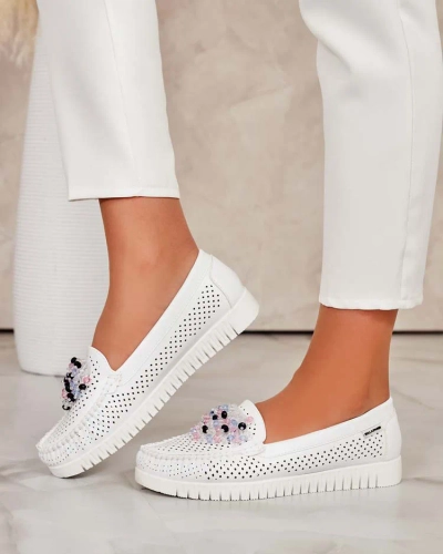 Royalfashion Mocassins ajourés perlés pour femme Namis